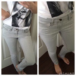 EUC AllSaints Light Grey Dover Pipe Skinny💥💥